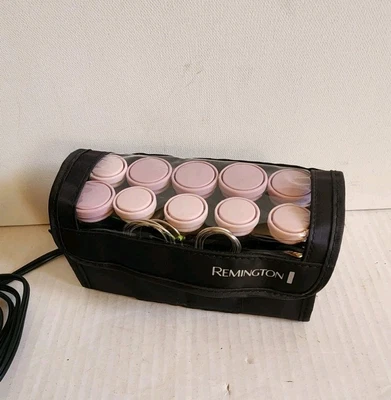Remington Professional Ceramic Hot Rollers Travel Size 10 pcs Curlers Clips Pink - Image 1 of 4