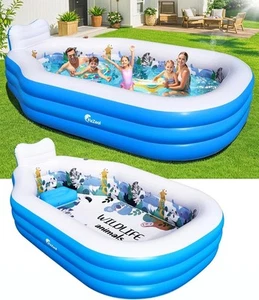 Large Inflatable Swimming Pool for Kids and Adults,Thickened Adult Pool for Back - Bild 1 von 9