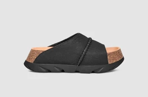 UGG Womens Sunskip Black Chunky Slide Sandals 3359 Size 9 - Picture 1 of 6