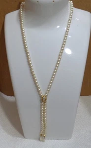 13" Liz Claiborne signed faux Pearl Choker / Necklace w/3" extender 11.7 gm - Picture 1 of 10