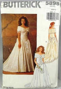 UNCUT Butterick 5898 Bridal gown, bust 30-32 - Picture 1 of 1