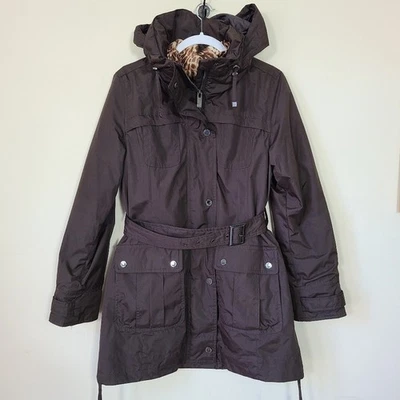 Hawke & Co 3 en 1 Mujer S Marrón Leopardo Animal Estampado Abrigo Parka Chaqueta de Lluvia Foto 1 de 4