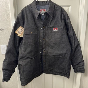 Ben Davis - The Original Front Snap Jacket - Black Denim - XL - W/ TAGS - Picture 1 of 11