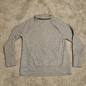 Fabletics Women Grey Heather Zaylee Funnel Neck Tunic Sweatshirt Med Comfy Cozy - Picture 1 of 10