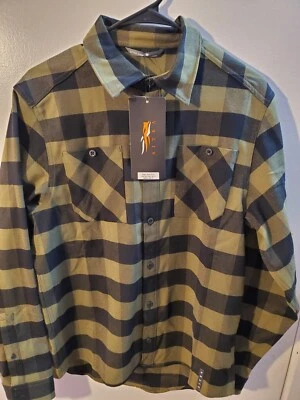 SITKA Riser Work covert black Plaid Men's M Long Sleeve Shirt (80055-CBP-M - Image 1 of 4