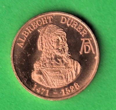 Medaille berühmte Personen Kupfer Albrecht Dürer der Reiter - Bild 1 von 2