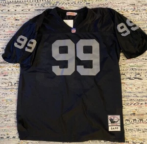 Authentic NEW WITH TAGS Warren Sapp Jersey Raiders Mitchell & Ness Size 54 Black - Picture 1 of 5