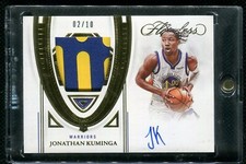 2021-22 Flawless JONATHAN KUMINGA Auto Autograph Patch Gold RPA #d 02/10 Warrior