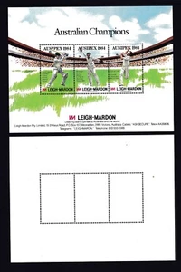 AUSIPEX 1984 AUSTRALIAN CHAMPIONS MINIATURE SHEET DECIMAL STAMPS FRESH MUH - Bild 1 von 1