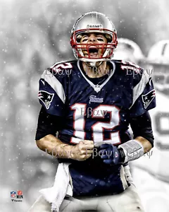 Tom Brady Screaming Celebration New England Patriots 8X10 Photo Reprint - Picture 1 of 1
