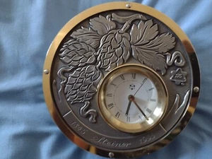 Vintage STEINER Swiss Clock, German Quartz, Brass / Pewter,  Desk Top, BEAUTIFUL - Picture 1 of 12