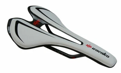 Asiento de cuero de carbono para bicicleta MTB sillín de bicicleta de carretera asiento de cojín hueco para carreras 130 g Foto 1 de 4