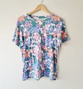 SPORTSCRAFT Magic Tee Short Sleeve Floral Jersey Top SIZE LARGE 14 - Picture 1 of 5