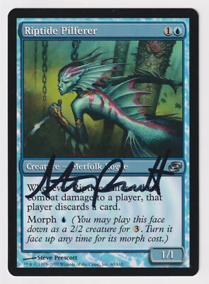 Signed Riptide Pilferer MP Planar Chaos Artist Steve Prescott 2007 MTG Magic! - Image 1 of 2
