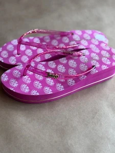 Juicy Couture Pink Chai Platform Flip Flops Sandals Size 8 - Picture 1 of 9
