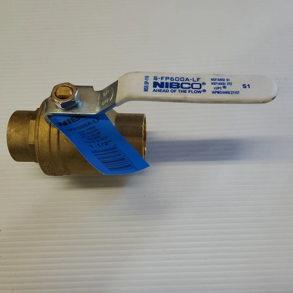 NIBCO S Fp600a LF Brass Ball Valve 2 1/2" Solder