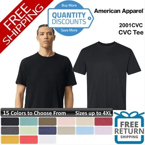 🔥 American Apparel Men Cvc T Shirt Relaxed Fit Cotton Blend Up To 4XL 2001cvc - Picture 1 of 250