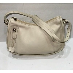 Wilsons Leather Pelle Studio Cream Ivory Shoulder Purse Handbag - Picture 1 of 8