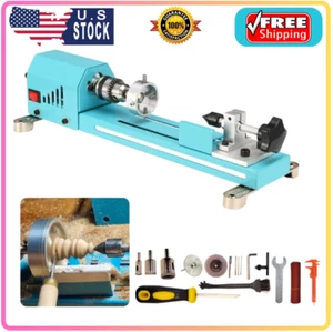 Mini Lathe Wood Lathe Machine Multi-Purpose Type Lathe Milling Cutting Grindi... - Picture 1 of 7