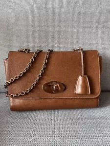 Mulberry Medium Lily Classic Grain Leather Shoulder Bag, Oak - Picture 1 of 8