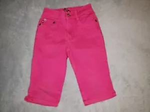 Zana Di Girls Size 5 Pink Stretch Bermuda Capri Shorts - Picture 1 of 5