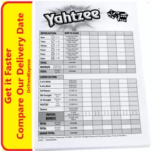 YAHTZEE Score Cards Pad - 80 Game Sheets Cards Refill Milton Hasbro Gaming - Picture 1 of 7