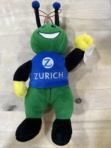 Steven Smith Zurich Zeta 11" peluche verde insetto/berretto alieno con etichetta - Foto 1 di 2