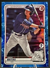 2020 Bowman Blue Foil Drew Waters  #d 82/150 - First Edition!