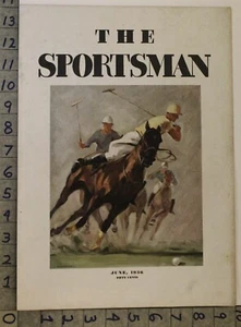 1936 DEPORTE ECUESTRE HOMBRE POLO CABALLO JUEGO DE CAMPO WICKSTROM ILLUS CUBIERTA DE ARTE 29821 - Imagen 1 de 1