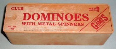 VINTAGE Dominoes Double Six Spot Club House Martin Metal Spinners 1980s COMPLETE - Image 1 of 4