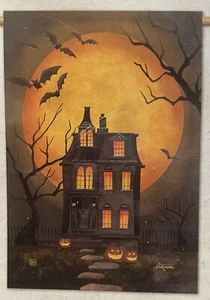 Breeze Art 28"x40" NEW Fall Halloween Dark Manor Flag Item #91942 - Picture 1 of 3