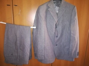 Completo Uomo Giacca Pantalone Puro Lino Sonny Bono Taglia 48 - Foto 1 di 16