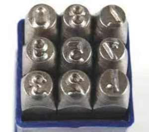1" - 9 Piece Steel Hand Marking Punches Figure Number Stamps Set India's Best - Picture 1 of 3
