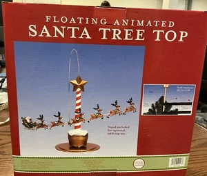 Rotierender Weihnachtsschlitten Rentier Weihnachten Bewegung schwimmende Baumspitze Topper Urlaub - Bild 1 von 5