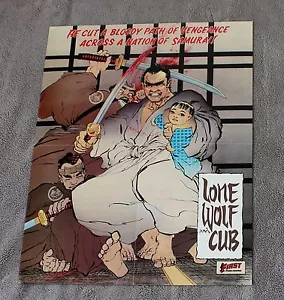 Lone Wolf & Cub #1 1987 FRANK MILLER Koike Kojma Samurai Primer póster promocional en muy buen estado - Imagen 1 de 1