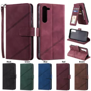 PU Leather Wallet Case Flip Card Stand Cover For Samsung Note 20 A72 A52 A32 A20 - Picture 1 of 62