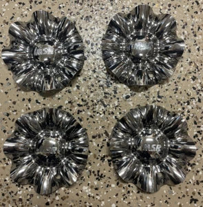 4 CAPS MSR SERIES 148 WHEEL RIM CHROME CENTER CAP 3112 - Picture 1 of 3