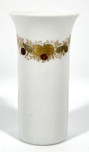 Rosenthal Studio Line Bjorn Wiinblad Quatre Couleurs Gold Floral Vase Vtg MCM - Picture 1 of 10