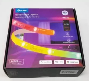 New Govee Strip Light S 49.2' LED, Wi-Fi, RGBIC Music Sync H612D Alexa Google - Picture 1 of 3