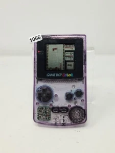 Nintendo Game Boy Color GBC Handheld System Atomic Purple + Tetris Game (Tested) - Picture 1 of 7
