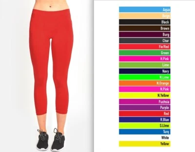 Leggings largos de nailon para mujer sin costuras clásicos detalle de línea 3/4 talla regular libre Foto 1 de 4
