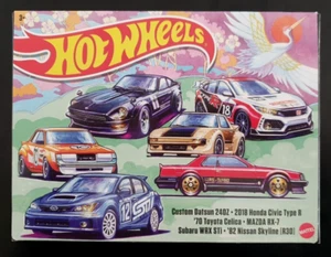 Hot Wheels Diecast 6 Car Box Set Honda Mazda Nissan Datsun Toyota Subaru JDM - Picture 1 of 4