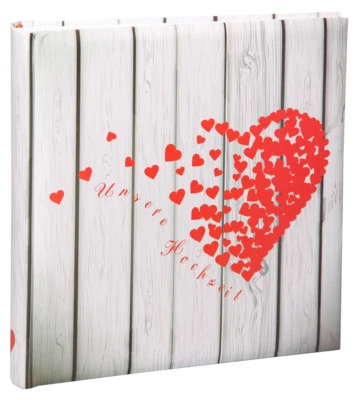 Herz Hochzeit Fotoalbum in 30x30 cm 100 Seiten Jumbo Hochzeitsalbum Foto Album