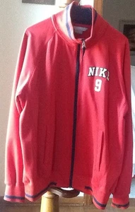 Chaqueta activa de baloncesto con cremallera roja para hombre Nike #9 talla L - Imagen 1 de 9