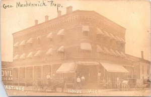 House Michigan RPPC Street Scene early 1900s - Picture 1 of 2