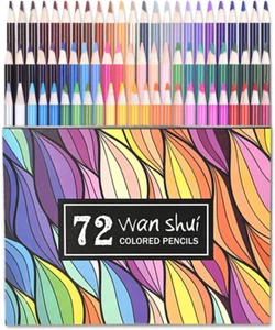 72 Colored Pencils - Professional Grade 72 Vibrant Color Pre-Sharpened Colored P - Picture 1 of 12