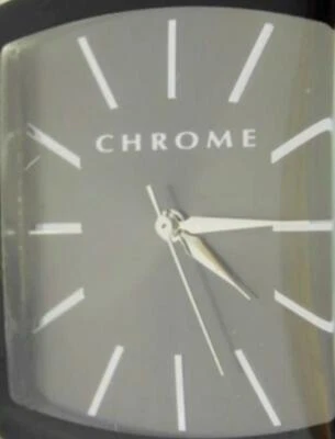 Reloj FMD Cromo Analógico Cara Negra Acero Inoxidable Cuarzo Nueva Batería Funciona Hombres Foto 1 de 4