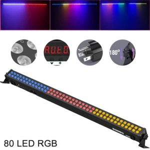 80LED RGB Wall Washer Bar Light DMX512 DJ Party Stage Performance Effect Light - Picture 1 of 13