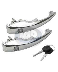 CHROME OUTER DOOR HANDLE SET LEFT & RIGHT W/ KEYS VOLKSWAGEN T1 BUG 1968-1978 - Picture 1 of 2