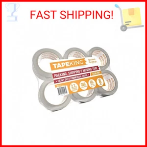 Tape King Clear Packing Tape - 60 Yards Per Roll (Pack of 6 Rolls) - Stronger & - Picture 1 of 2
